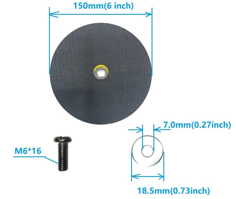 Feenynic Backing Pads Compatible with Saker, GEVEELIFE, Eioehtl, TEETOK, Takuoo, Color Tree, DmgicPro, LOTKEY, Carrkoopy Cordless Buffer, Saker Buffer Pads, 6 Inch 2 Pack Buffer Polishing Backing Plates - Image 2